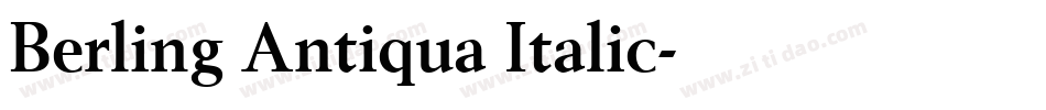 Berling Antiqua Italic字体转换